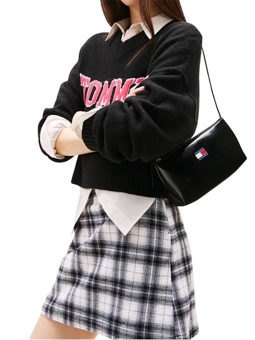 Borsa nera in poliuretano Tommy Jeans | AW0AW17866BDS